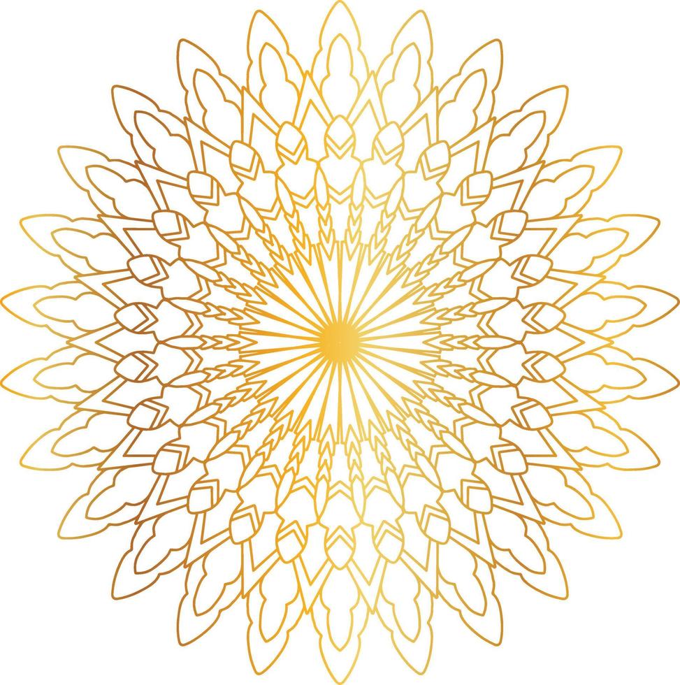 Royal Mandala design with golden gradient, background, pattern vector
