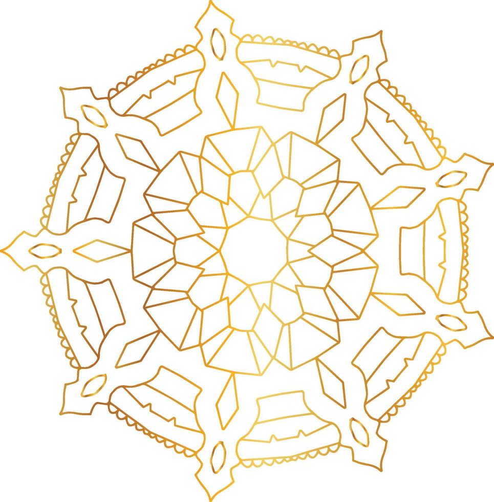 Royal Mandala design with golden gradient, background, pattern vector