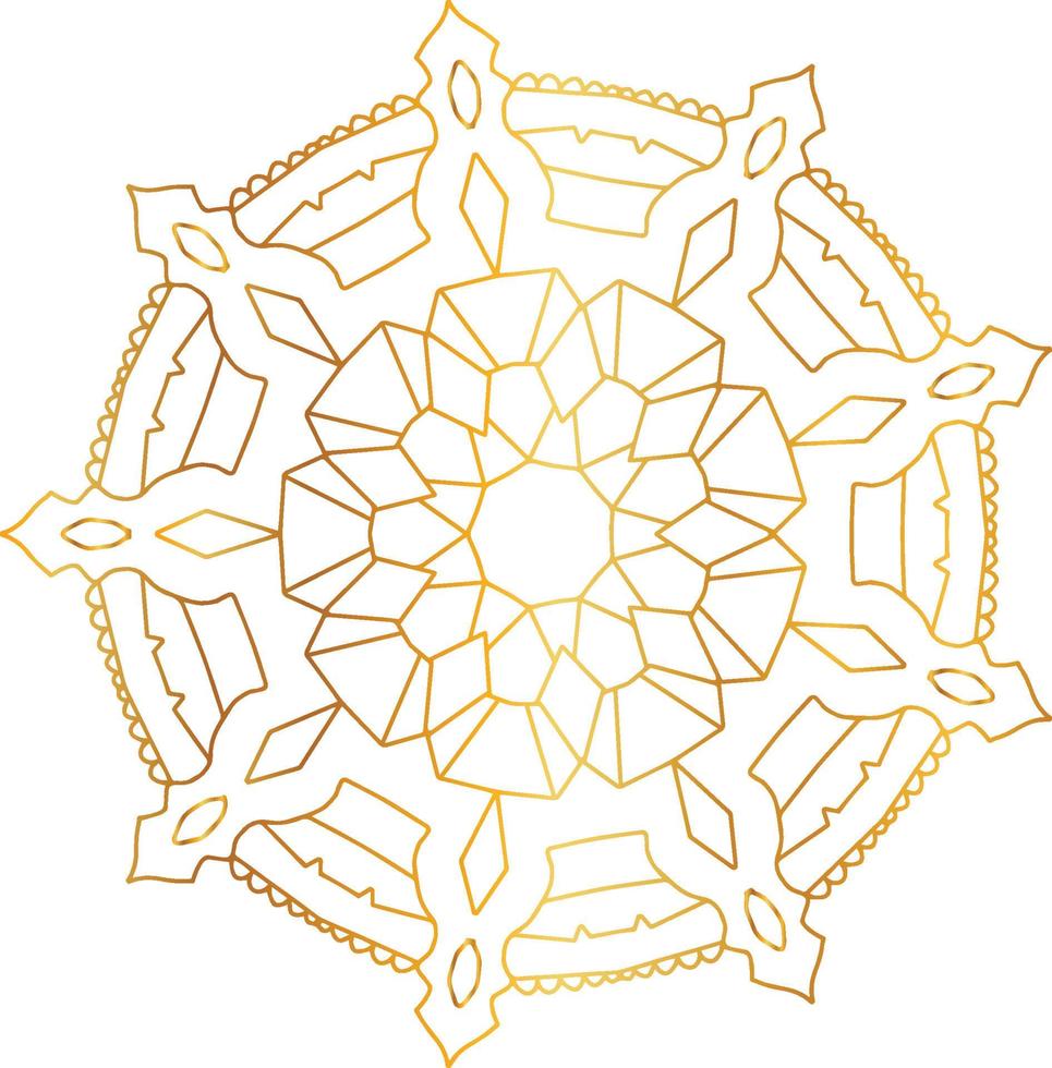 diseño de mandala real con degradado dorado, fondo, patrón vector