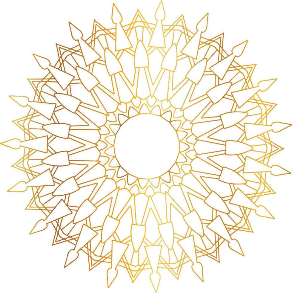 Royal Mandala design with golden gradient, background, pattern vector