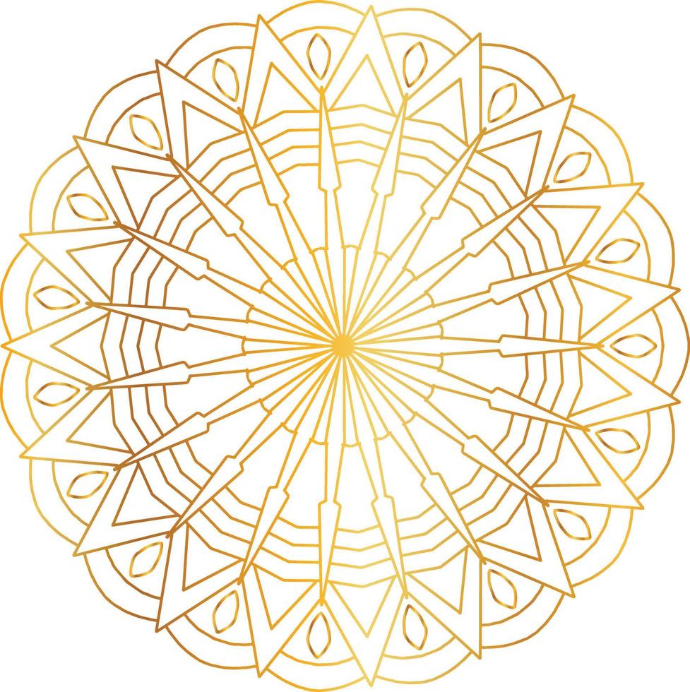 Royal Mandala design with golden gradient, background, pattern vector