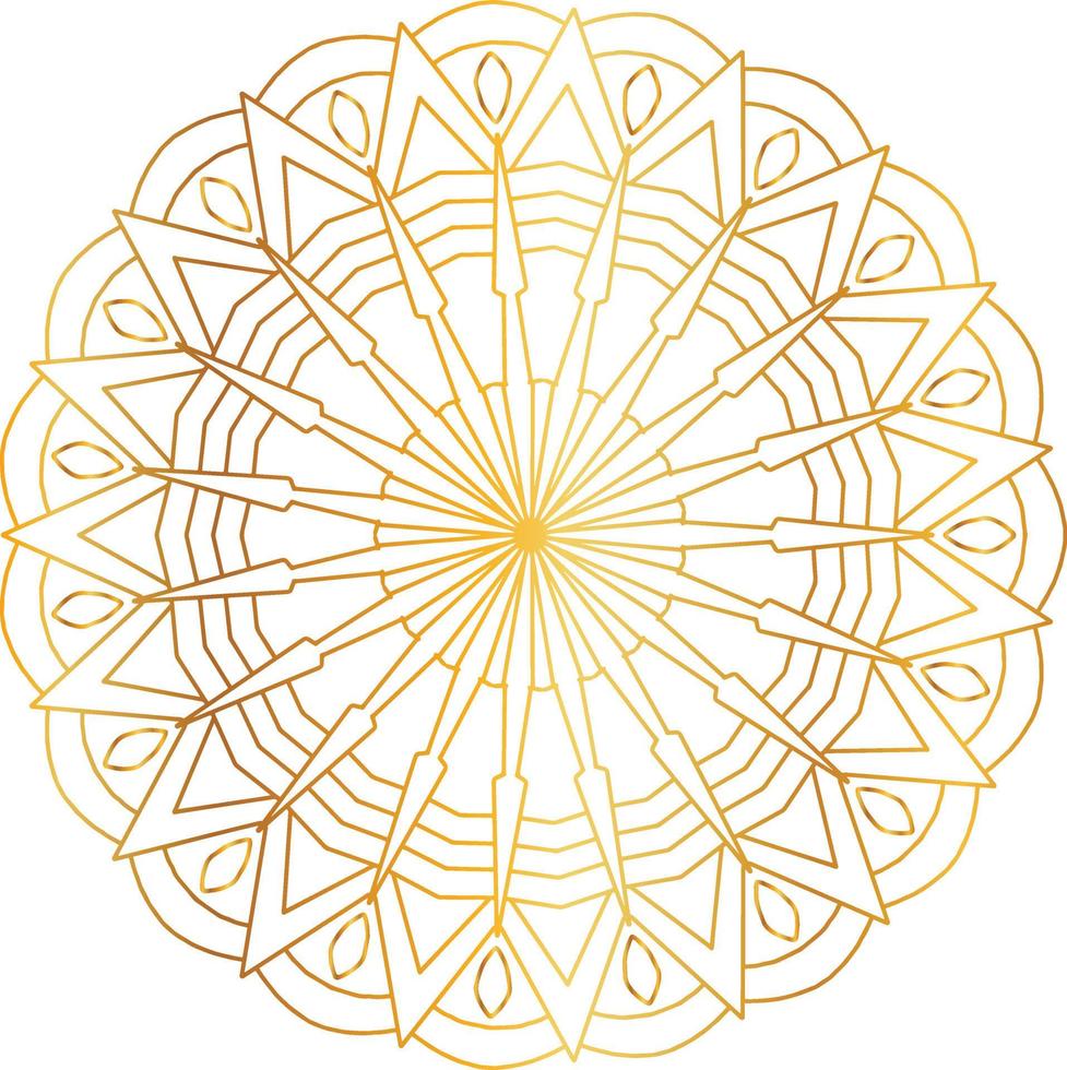 diseño de mandala real con degradado dorado, fondo, patrón vector