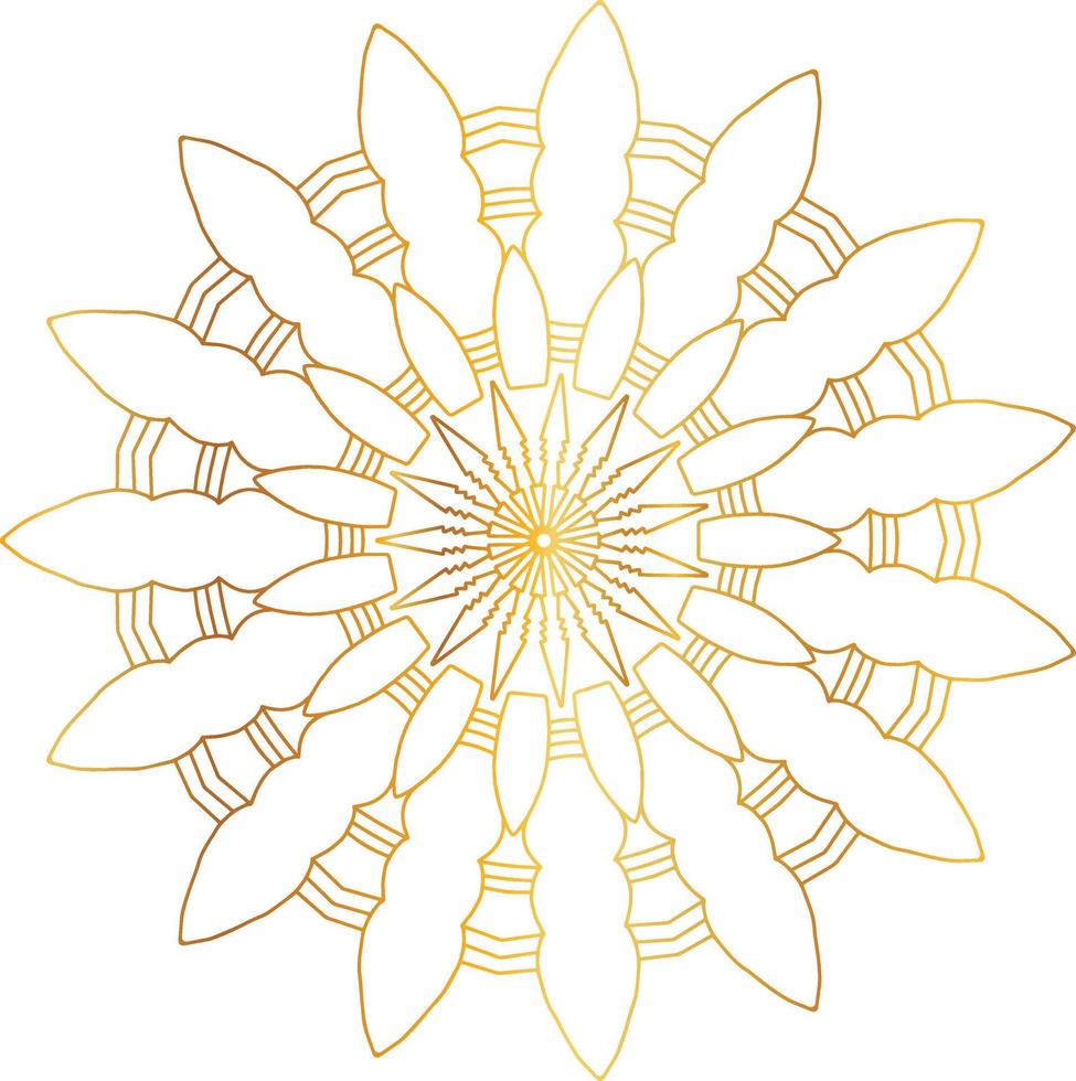 Royal Mandala design with golden gradient, background, pattern vector