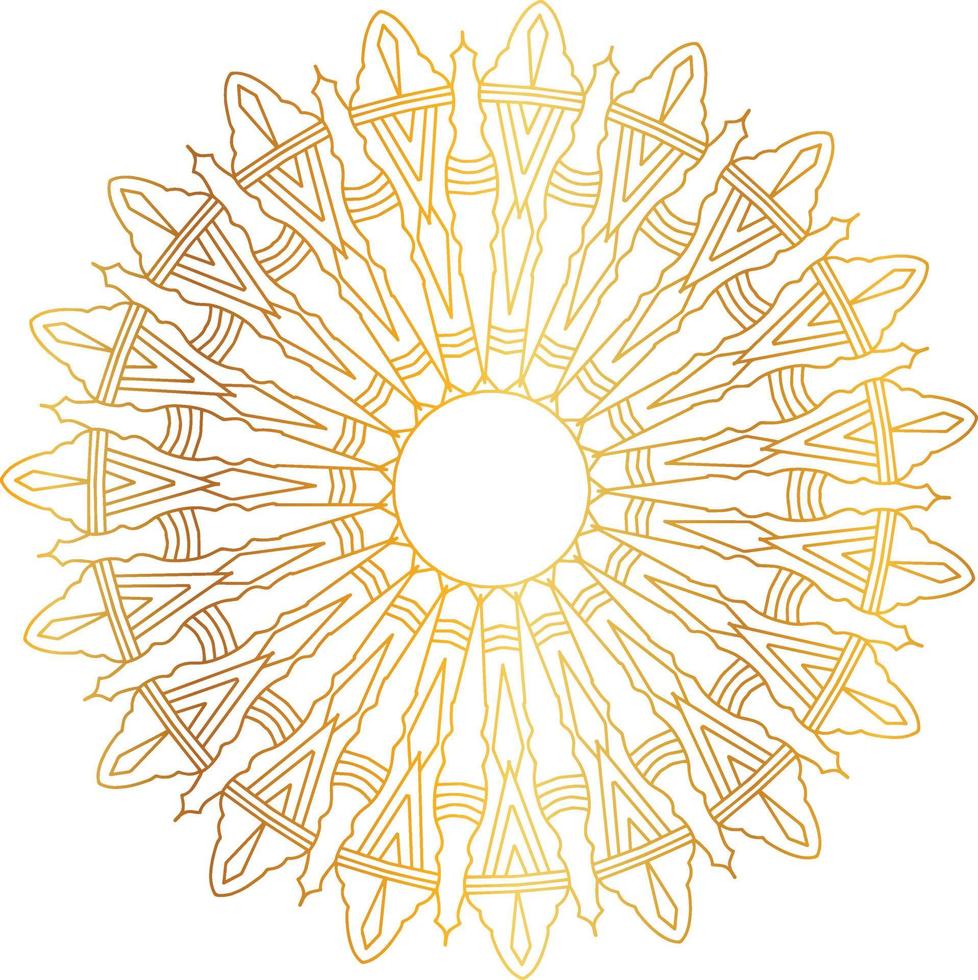 Royal Mandala design with golden gradient, background, pattern vector