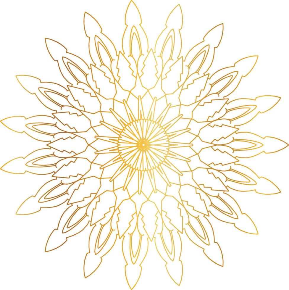 Royal Mandala design with golden gradient, background, pattern vector