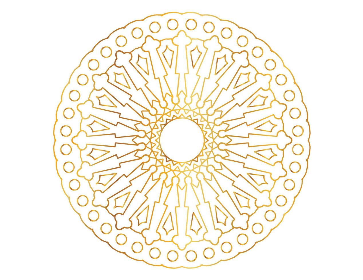 arte mandala con degradado dorado, diseño, fondo, vector