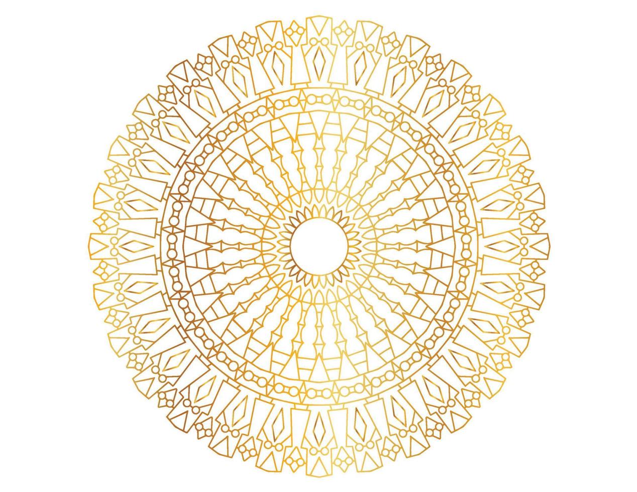 Golden gradient mandala design with royal art vector