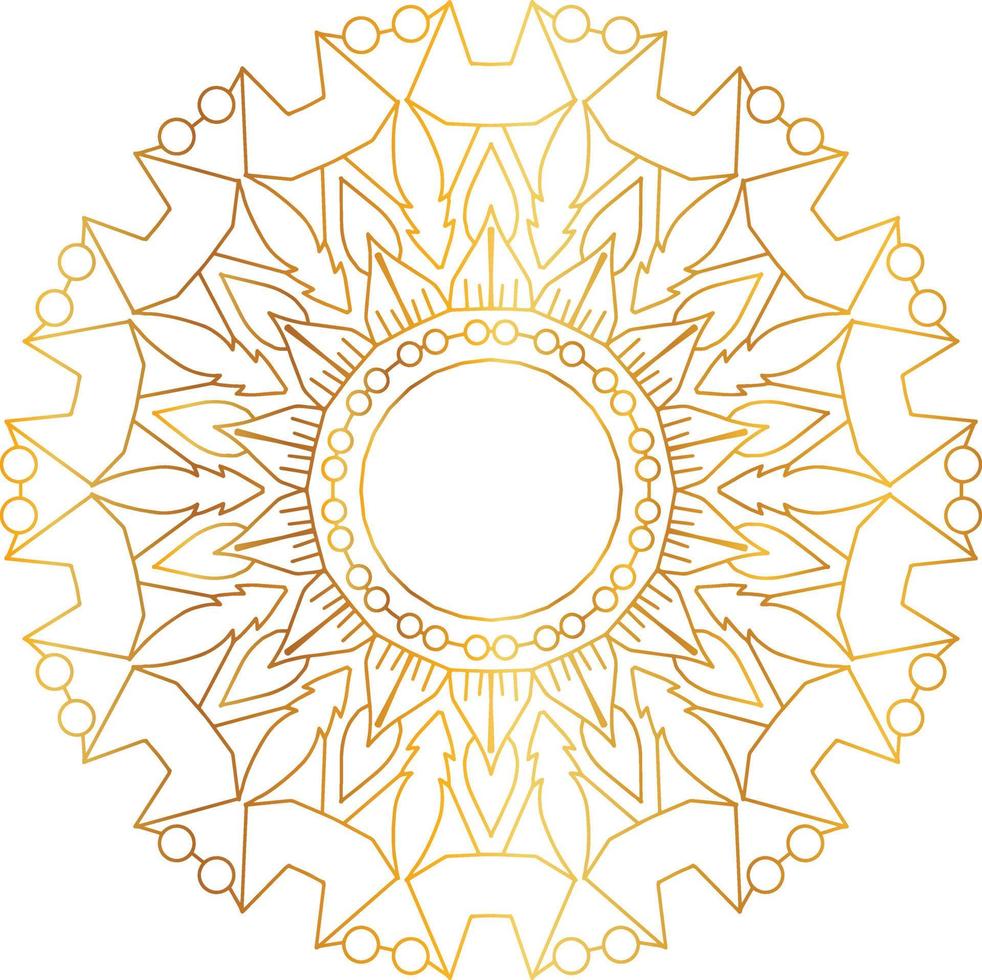 Royal Mandala design with golden gradient, background, pattern vector