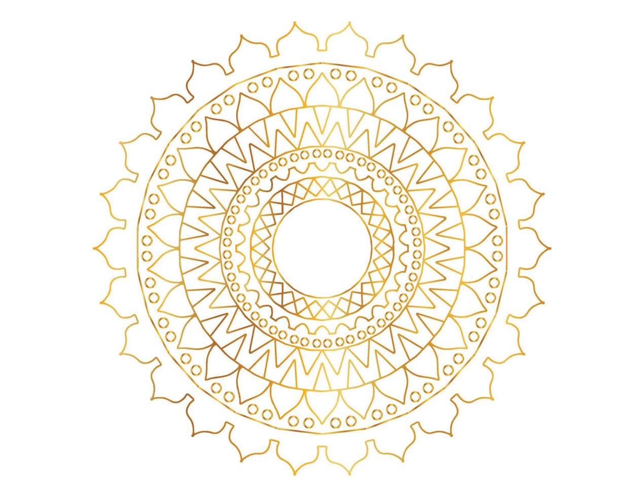 Mandala Art with golden gradient, designing, background, vector