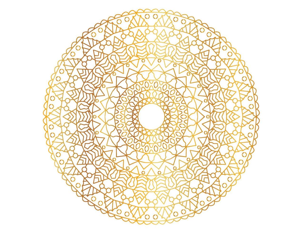 arte mandala con degradado dorado, diseño, fondo, vector