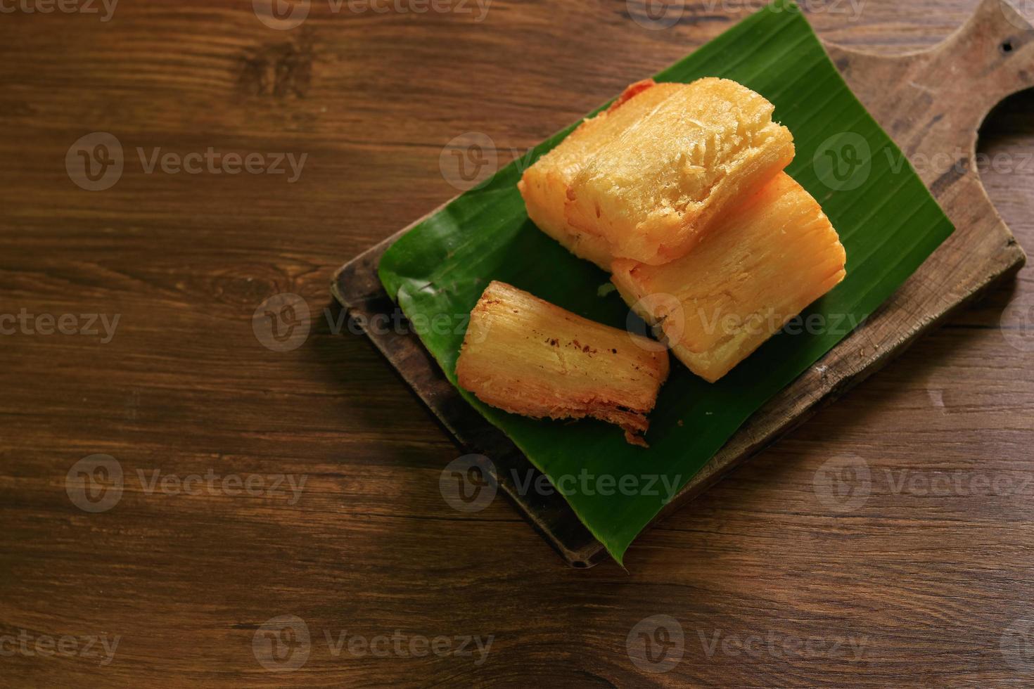 Deep fried cassava root photo