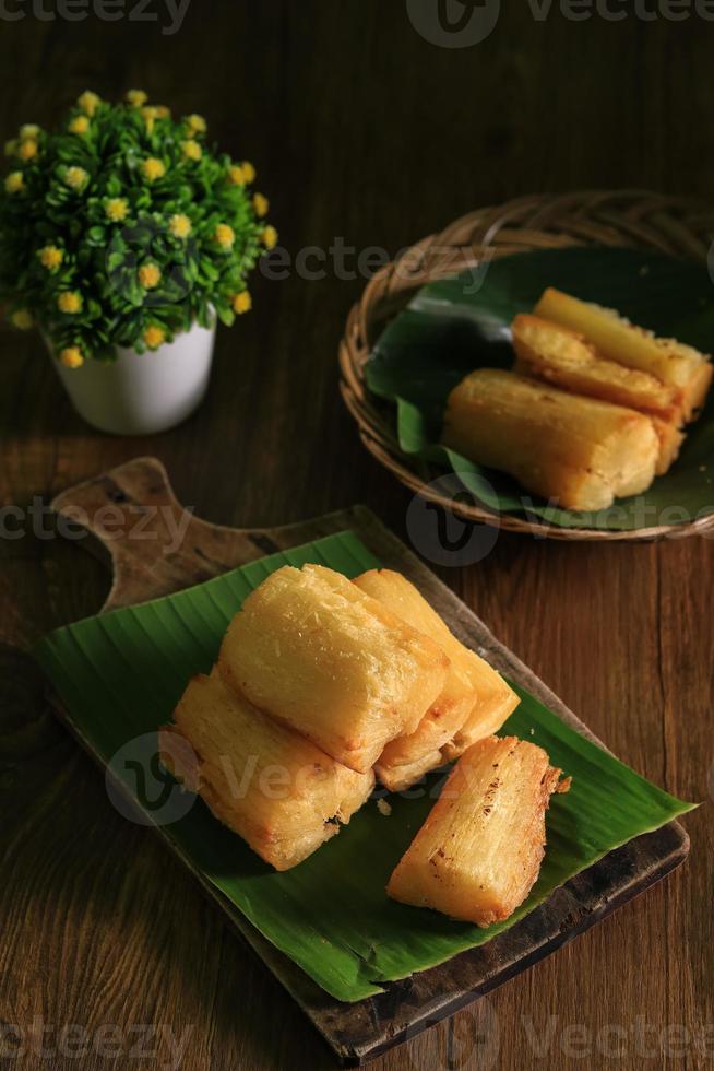 Deep fried cassava root photo