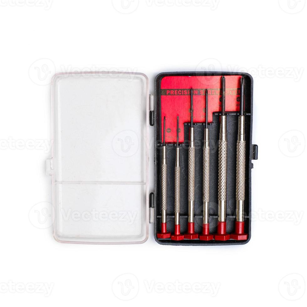 precision screwdriver set inside box photo