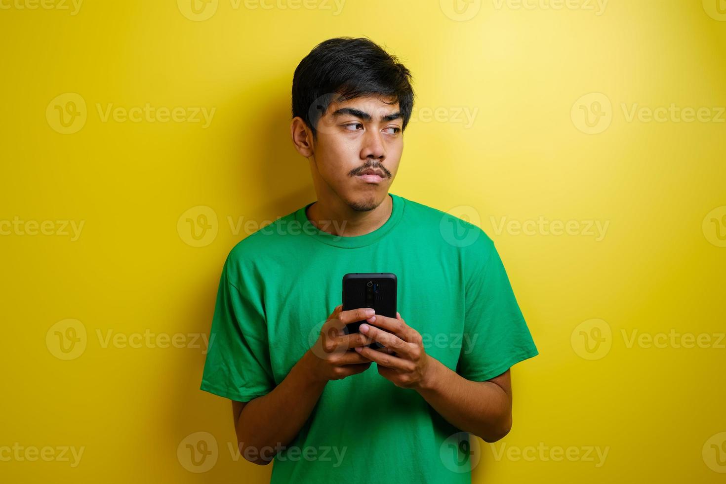 Sad man has bad online chat news and feels disappointed on the smartphone.  Stock Photo by ©sevendeman 506404148