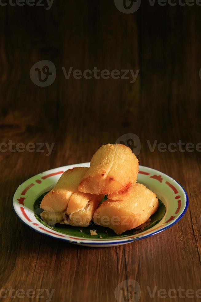 Deep fried cassava root photo