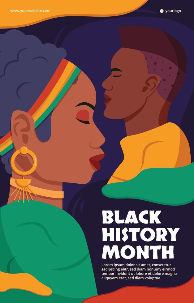 cartel del mes de la historia negra vector