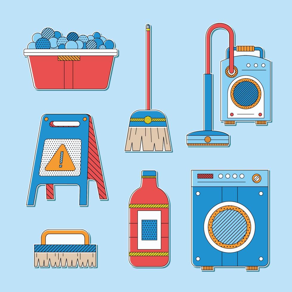 Spring Cleaning Sticker vector