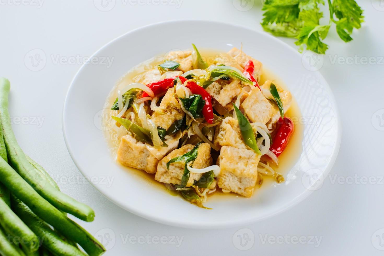Indonesian stir fry bean sprouts mixed with fried tofu 5859936 Stock