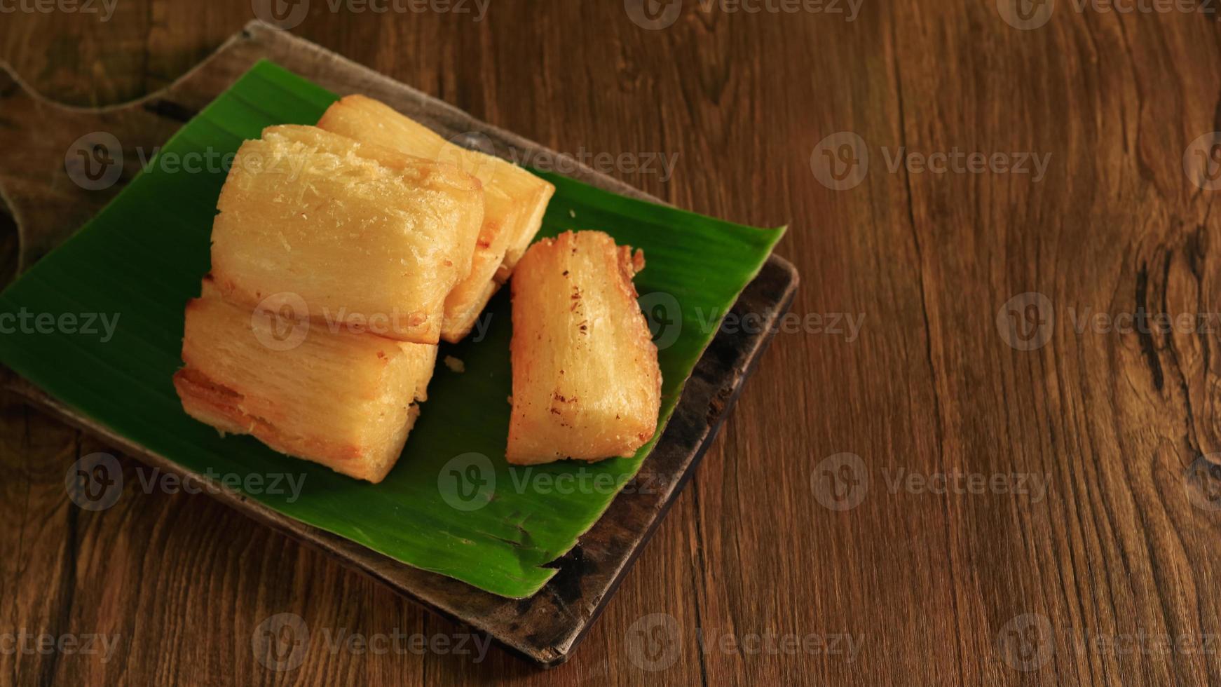 Deep fried cassava root photo