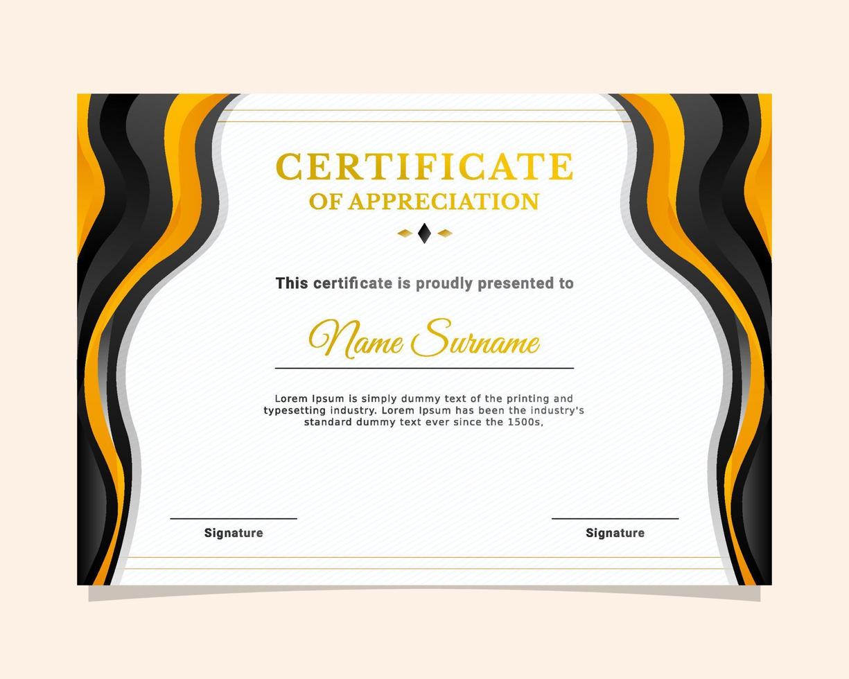University Certificate Template vector