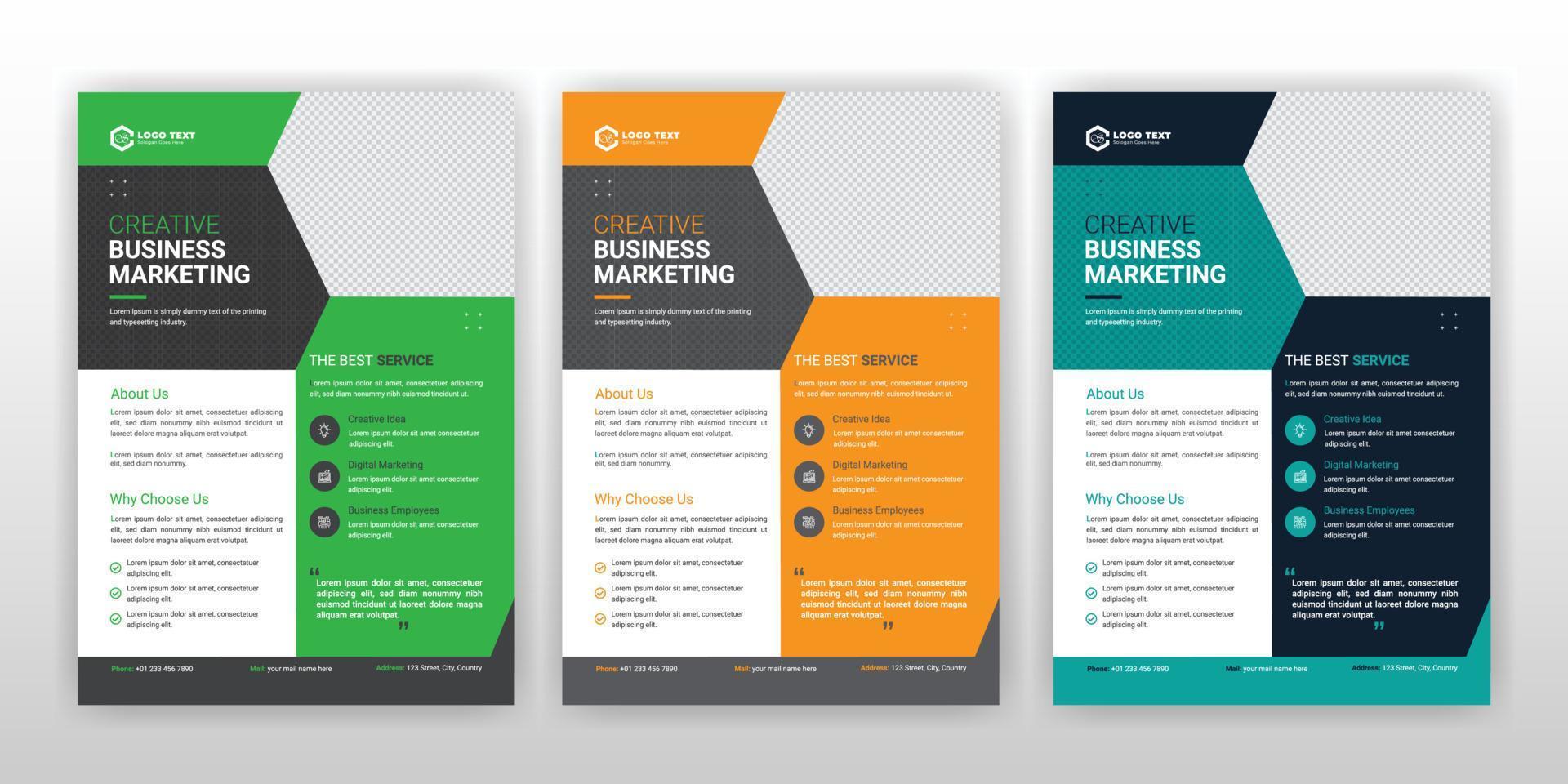 Business flyer brochure design template vector