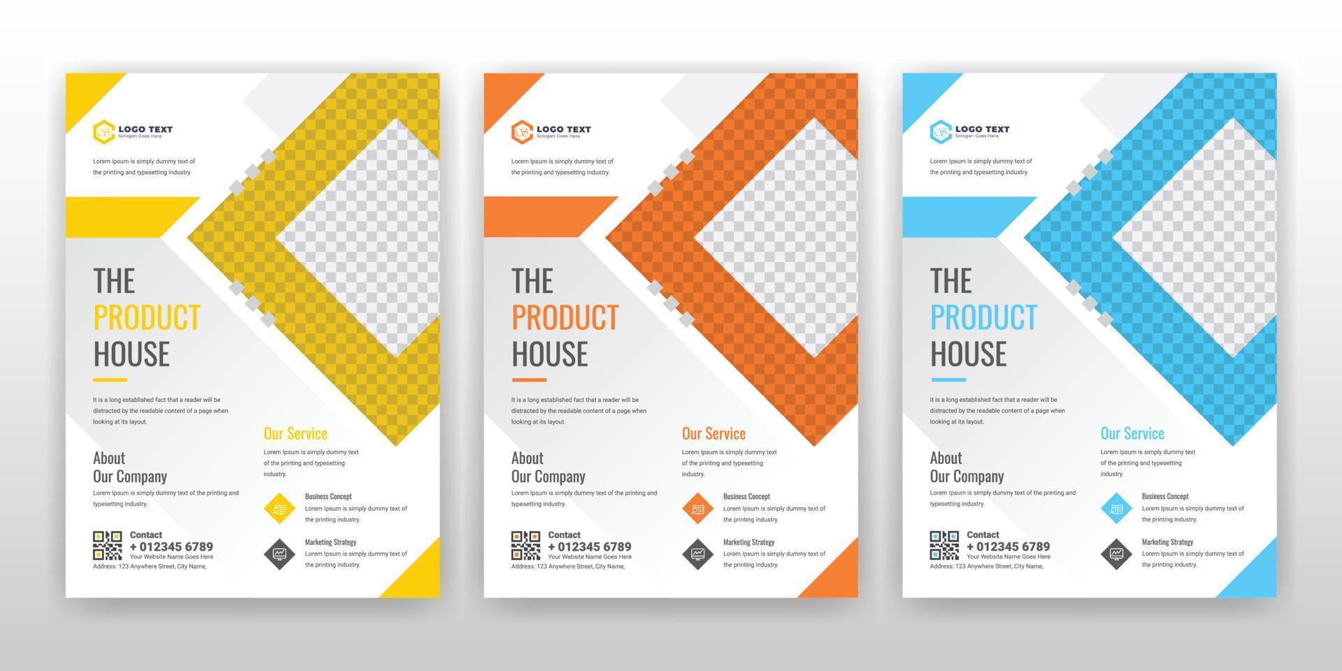 Business flyer brochure design template vector