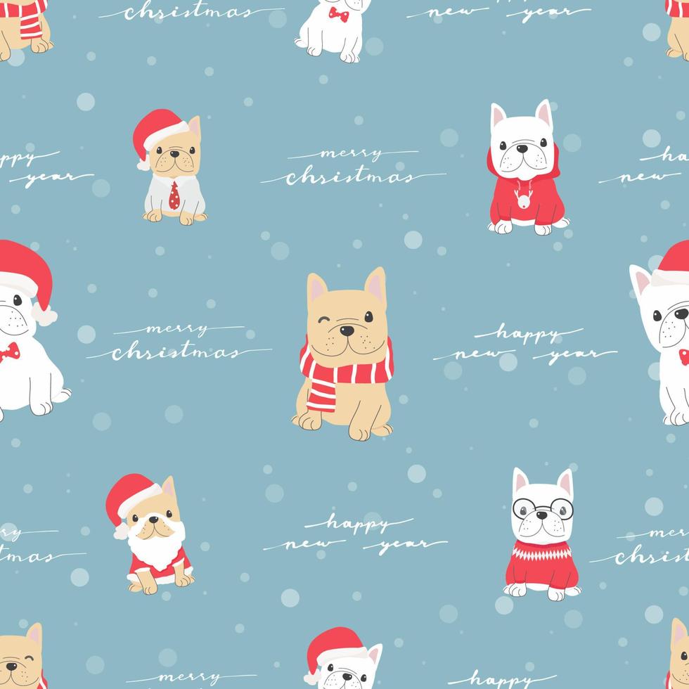 cute french bulldog puppy dog in christmas costume for christmas or new