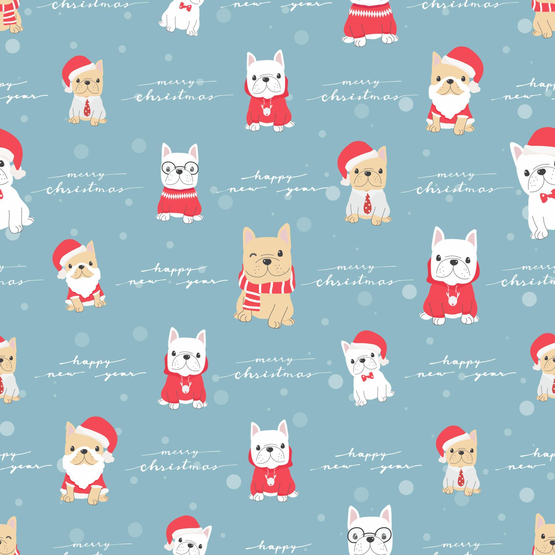 cute french bulldog puppy dog in christmas costume for christmas or new