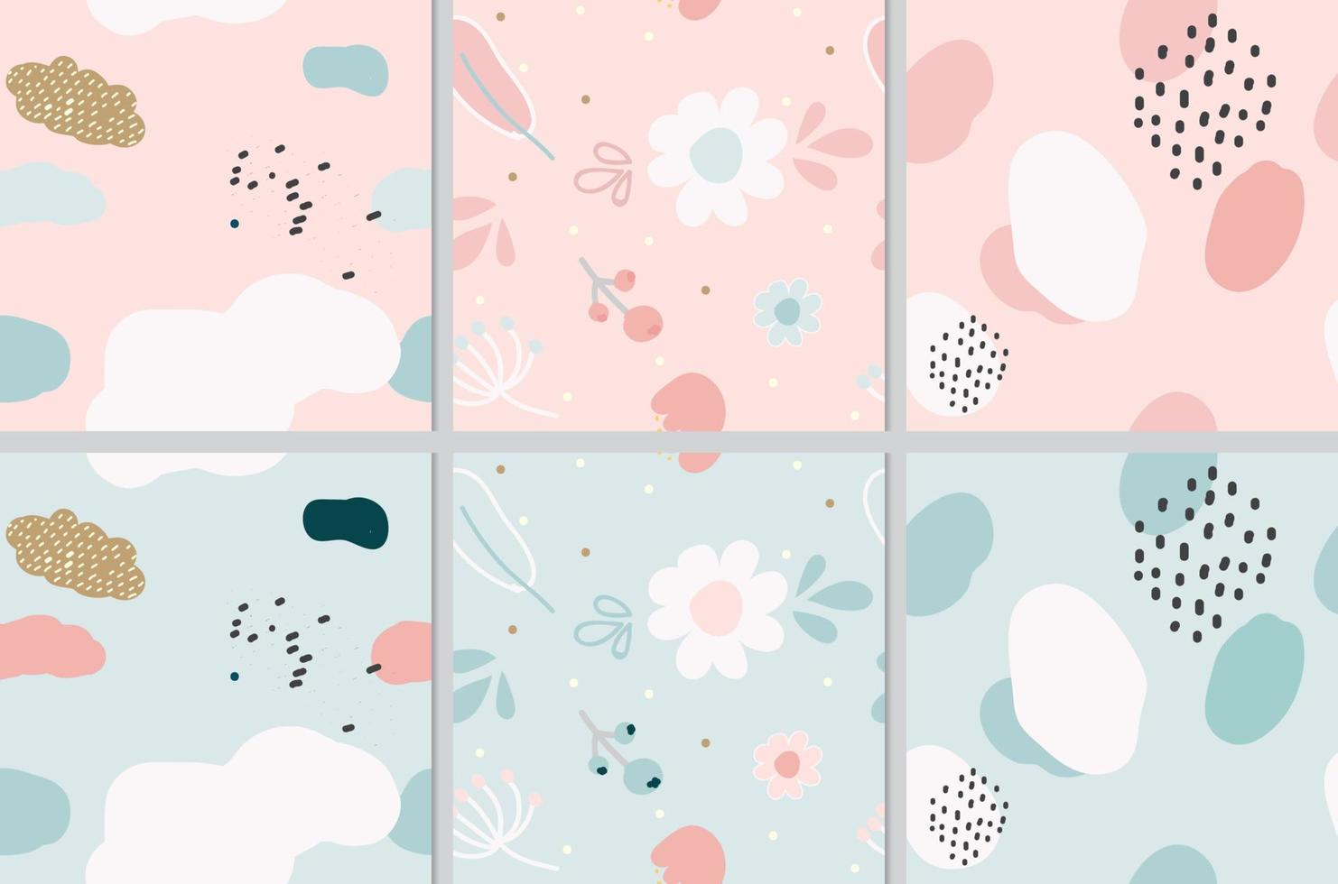 pastel memphis seamless pattern collection eps10 vectors illustration