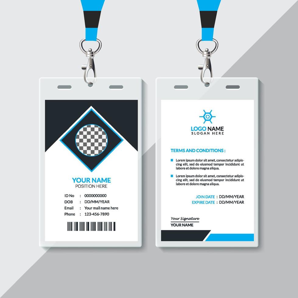 Corporate ID Card Design Template vector