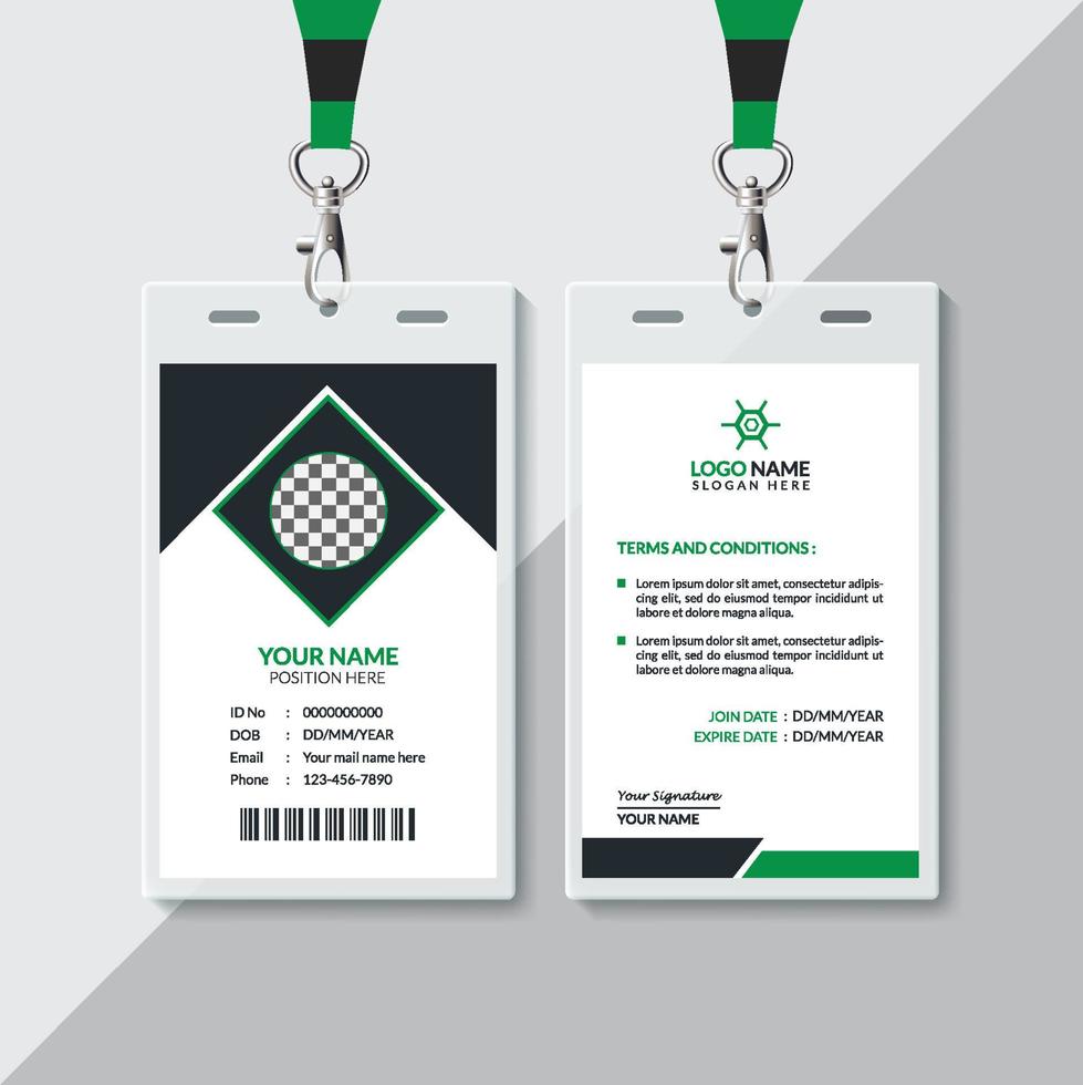 Professional ID Card Design vector