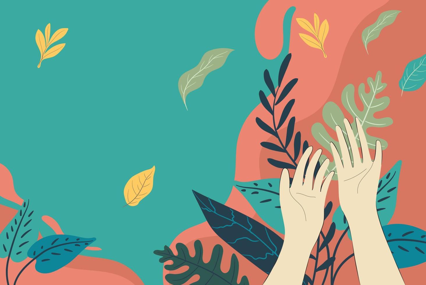 Poster templates colorful elegant classical leaves decor vector