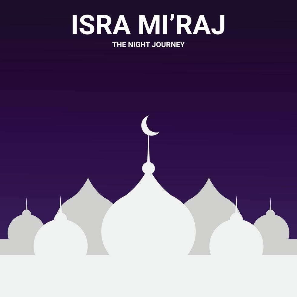Happy Isra Mi'raj day illustration. The Night Journey. vector