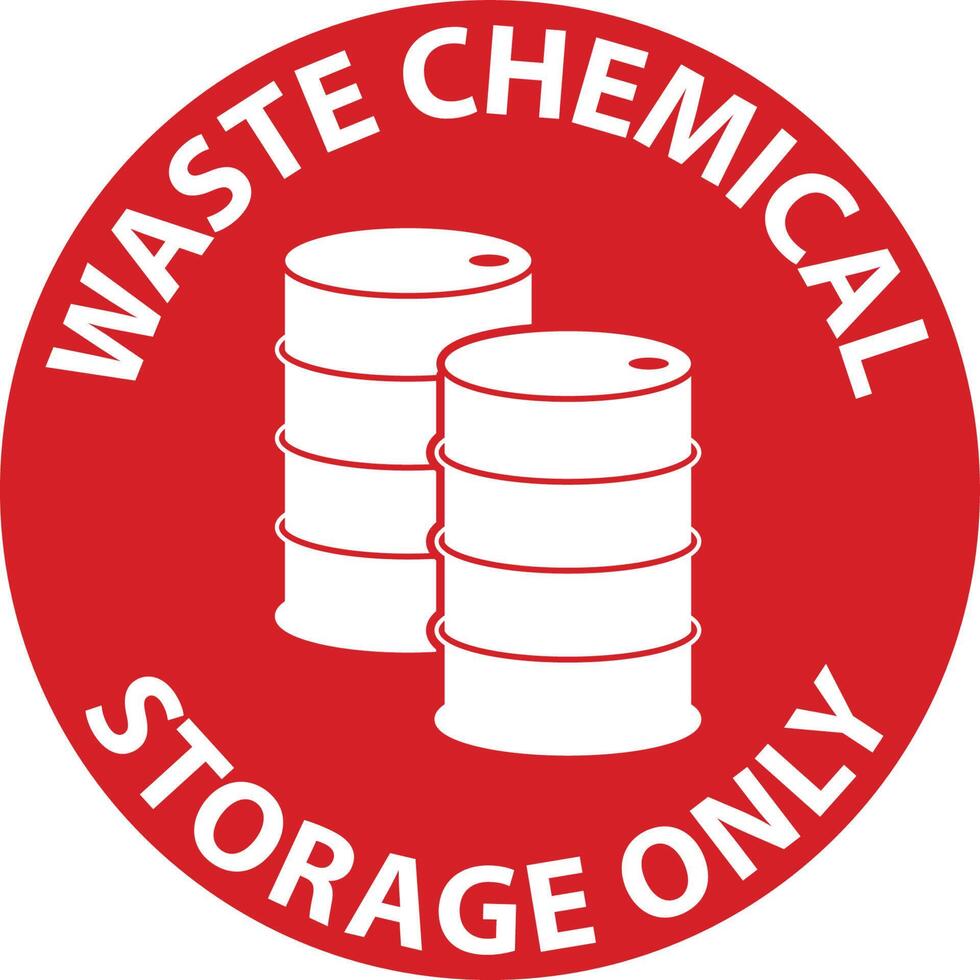 Danger Waste Chemical Storage Only On White Background vector