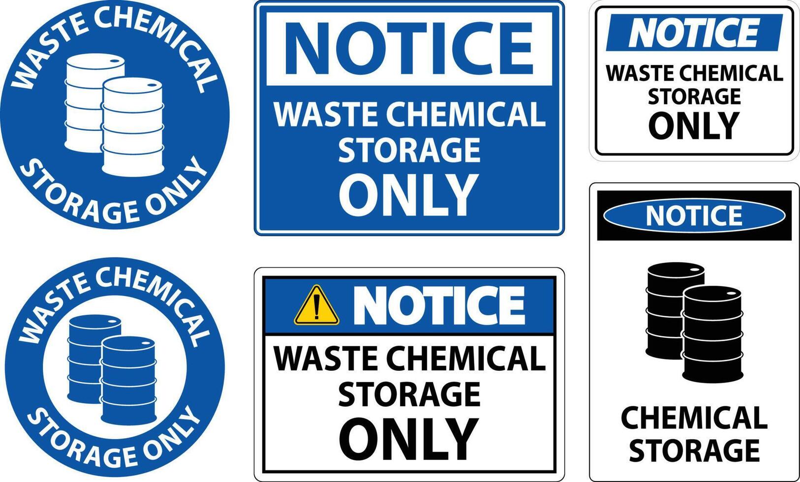 Waste Chemical Storage Only On White Background vector