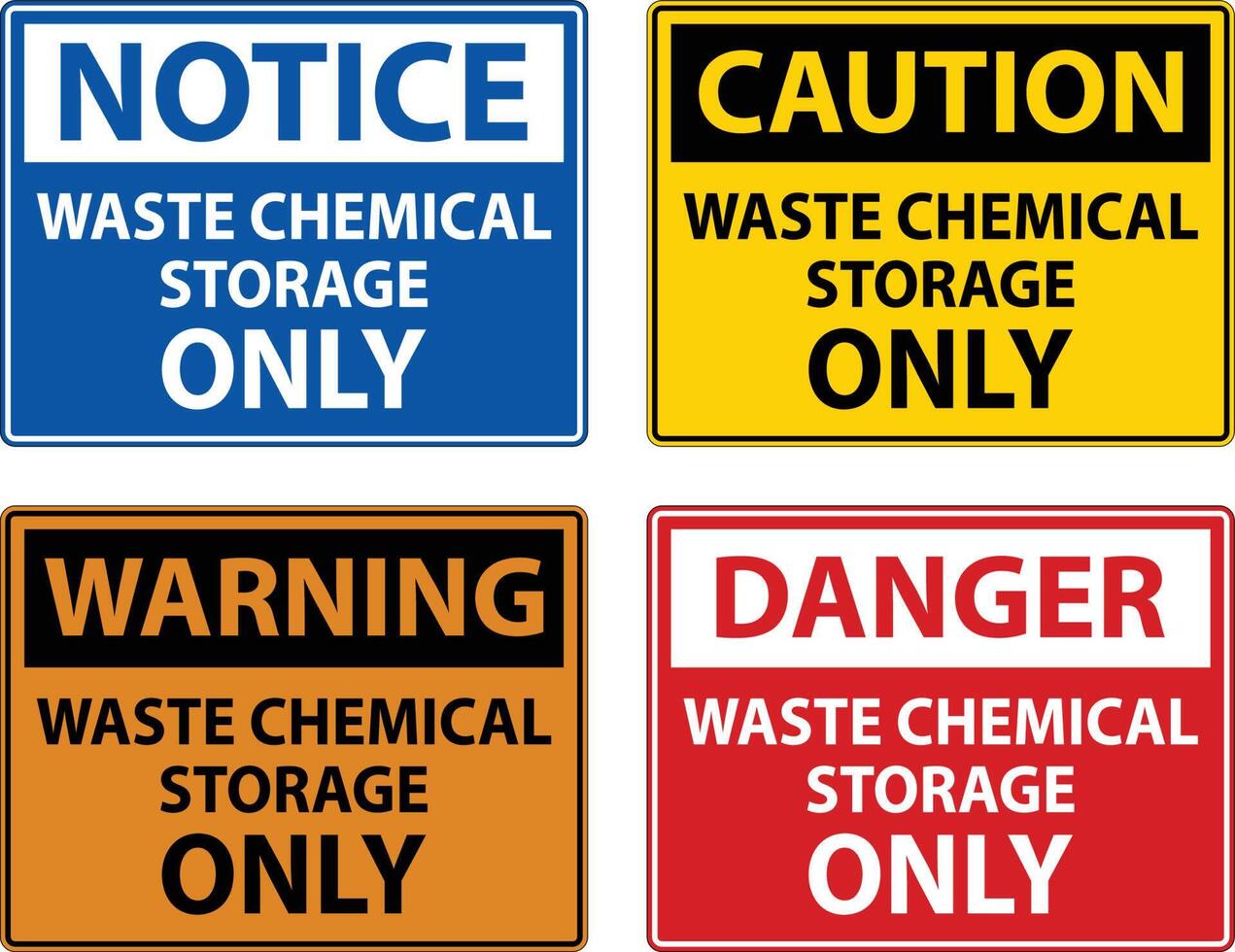 Waste Chemical Storage Only White Background vector