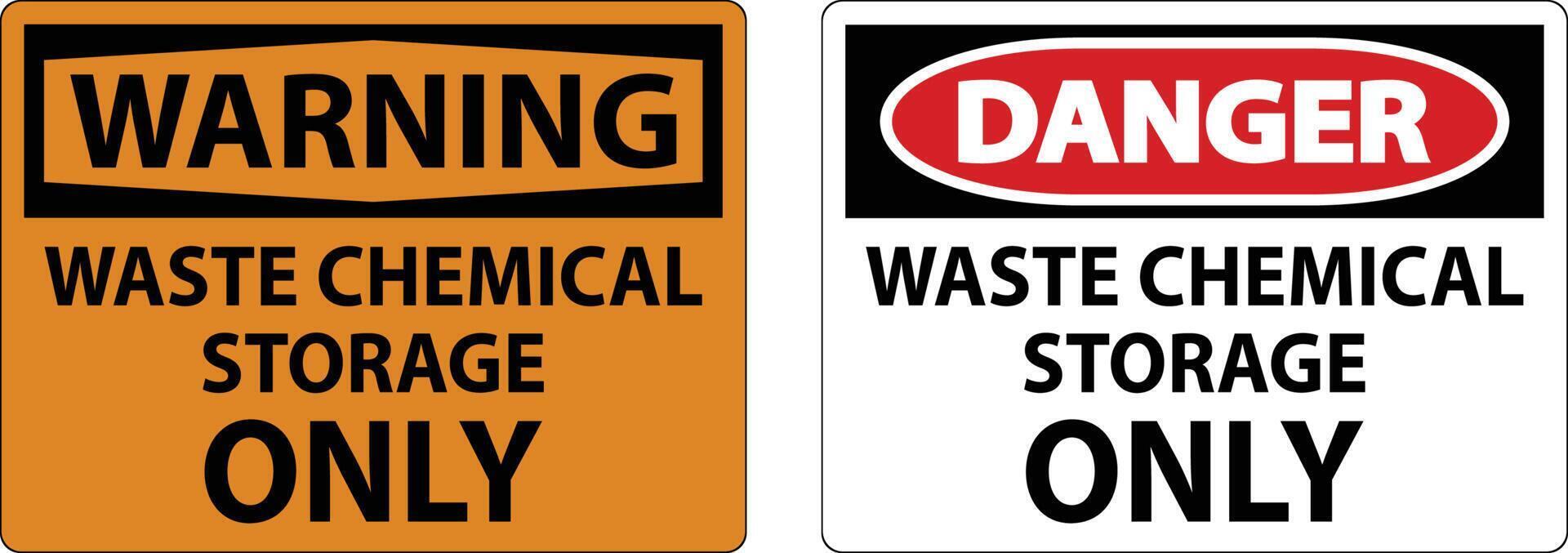 Waste Chemical Storage Only White Background vector