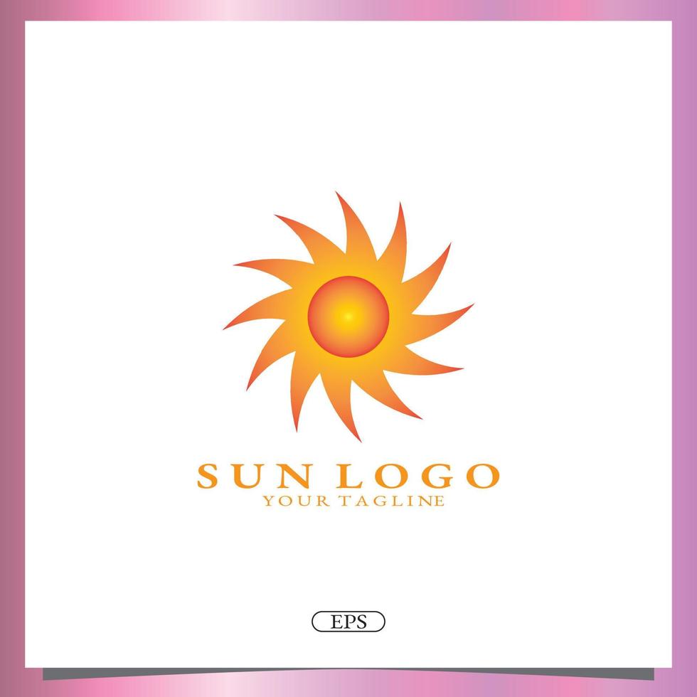 sol logo premium elegante plantilla vector eps 10