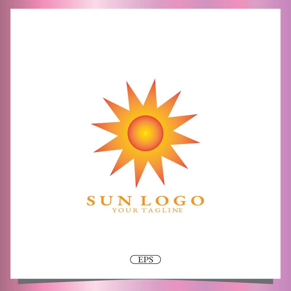 sol logo premium elegante plantilla vector eps 10