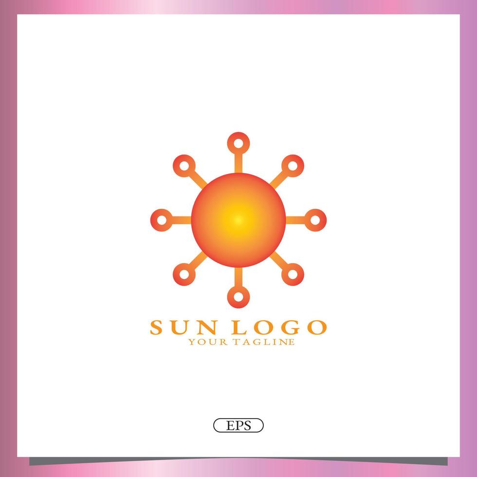 Sun logo premium elegant template vector eps 10