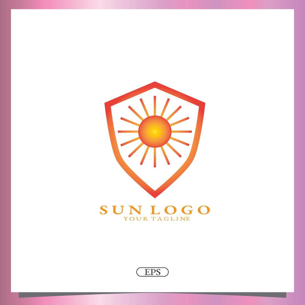 Sun logo premium elegant template vector eps 10