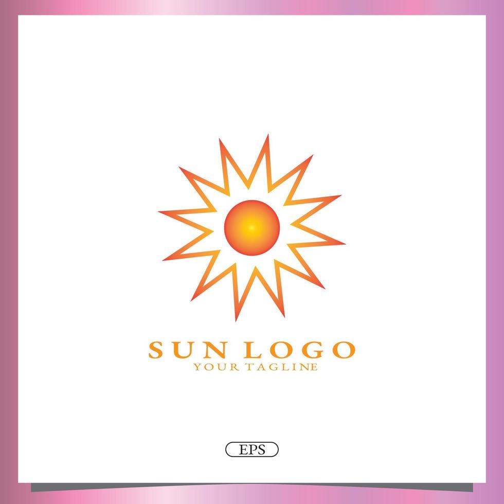 Sun logo premium elegant template vector eps 10