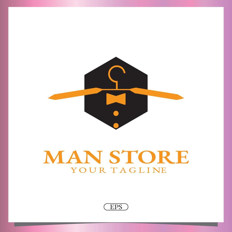 men shop logo premium elegant template vector eps 10