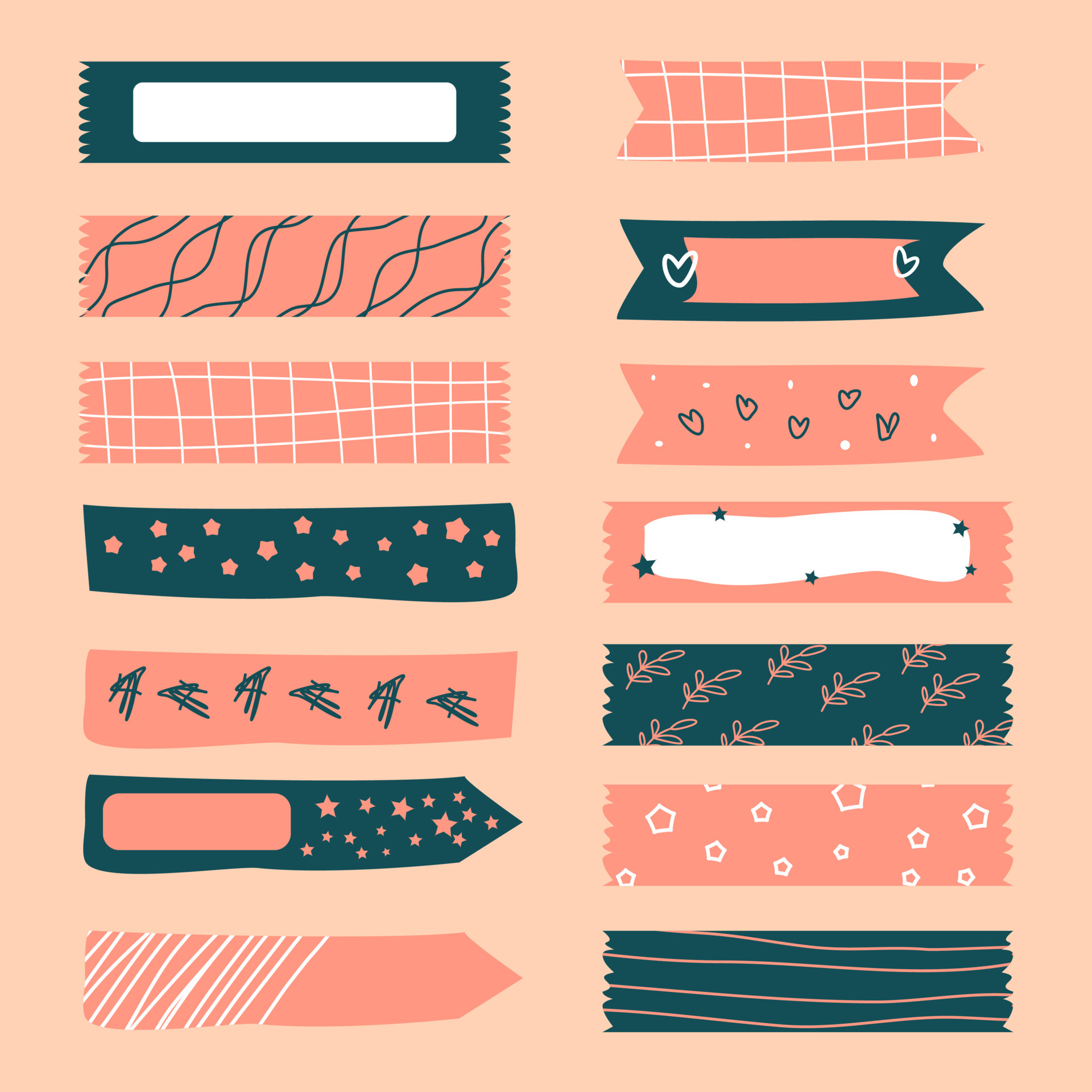 set-of-cute-washi-tapes-label-school-stationary-5860915-vector-art-at