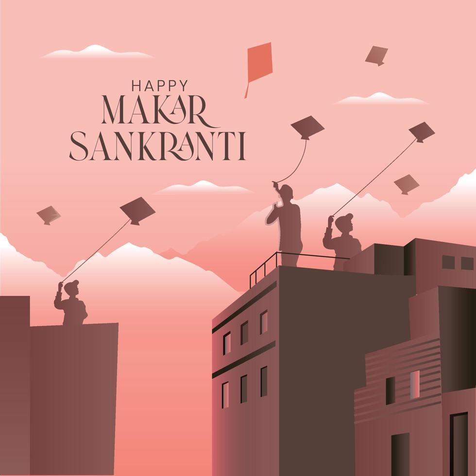 feliz makar sankranti vector