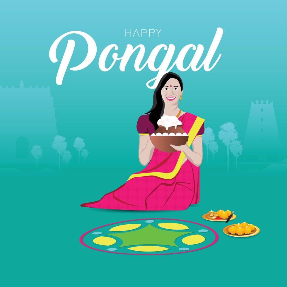 Happy POngal Creative Vector