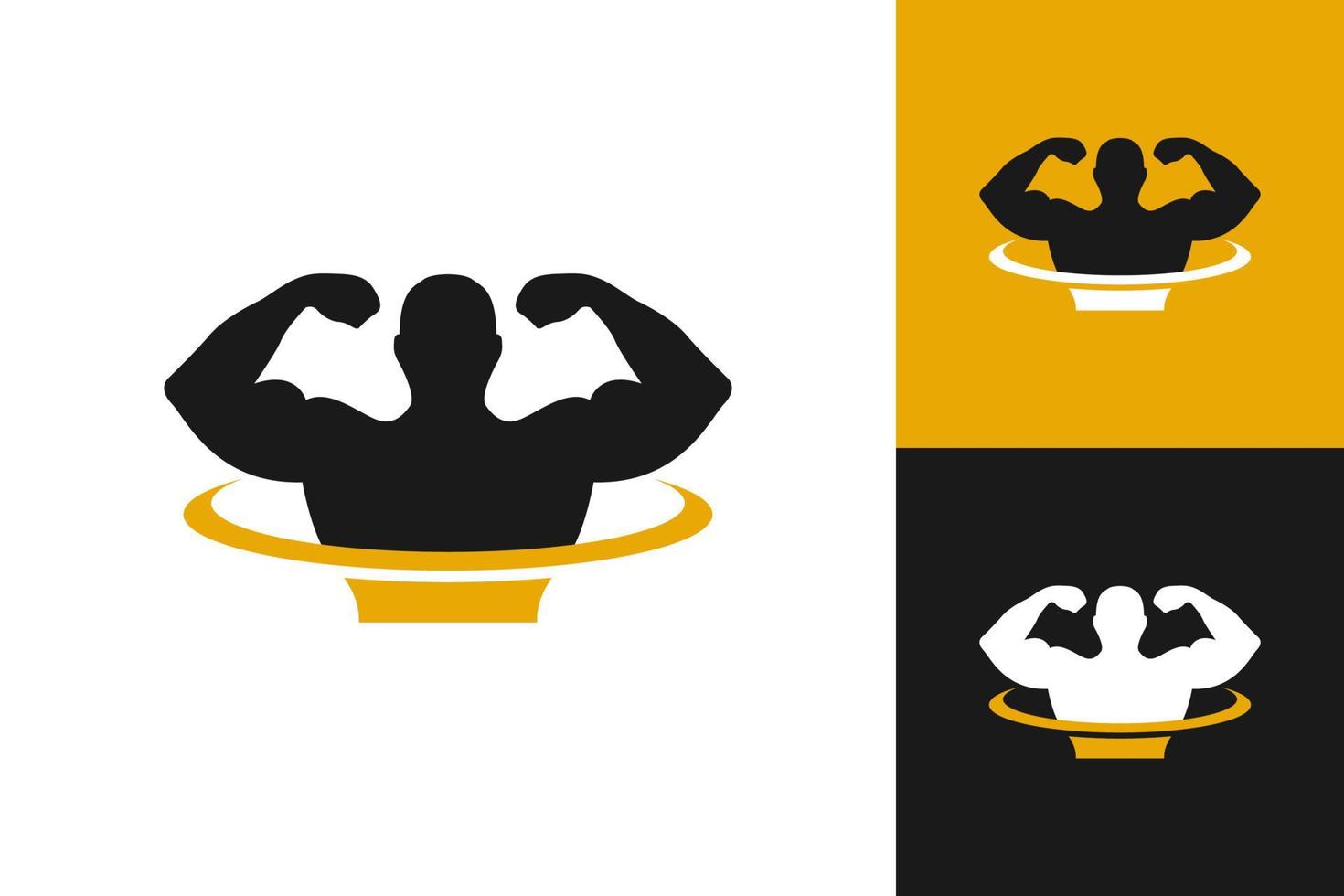 gráfico vectorial ilustrativo del logotipo del gimnasio. perfecto para usar en empresa de tecnología vector