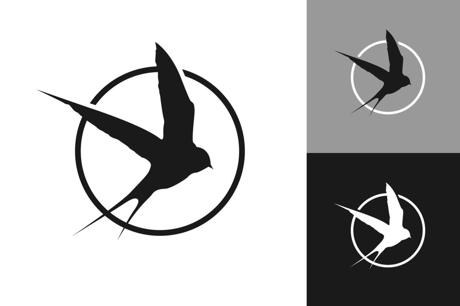 Illustration Vector Graphic of Circle Swallow Logo. Perfect to use for Technology Company