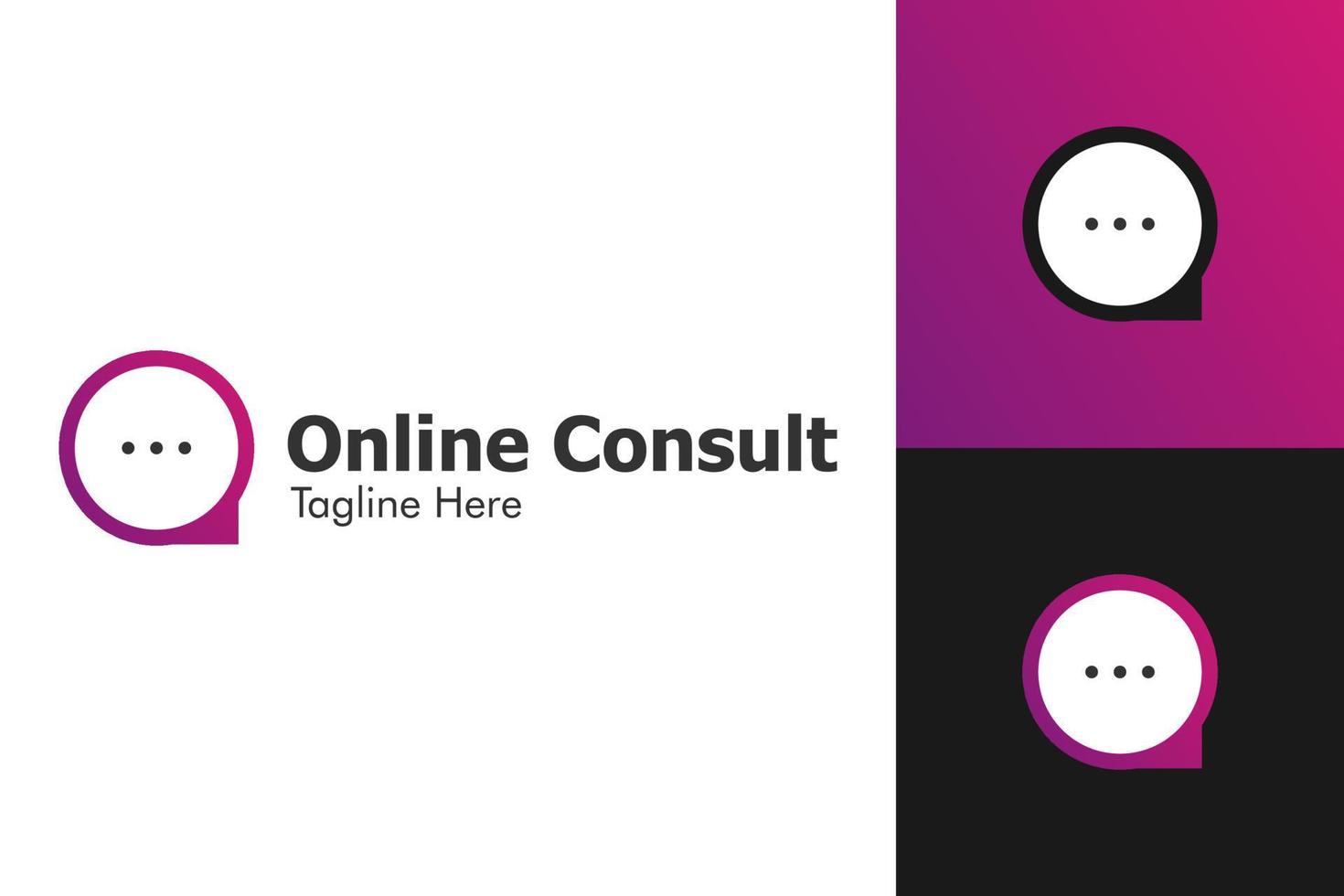 Illustration Vector Graphic of Online Consult Logo. Perfect to use for Technology Company
