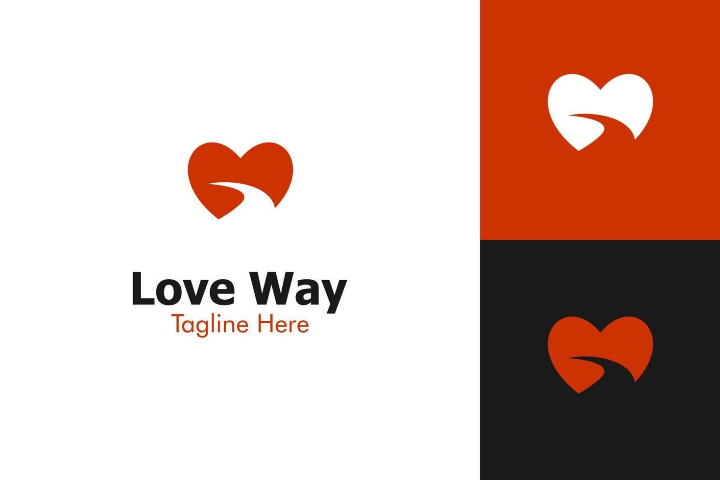 gráfico de vector de ilustración del logotipo de forma de amor. perfecto para usar en empresas de tecnología